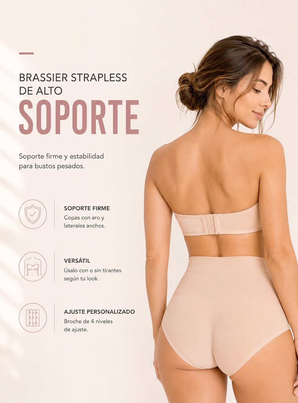 BRASSIER STRAPLESS DE ALTO SOPORTE